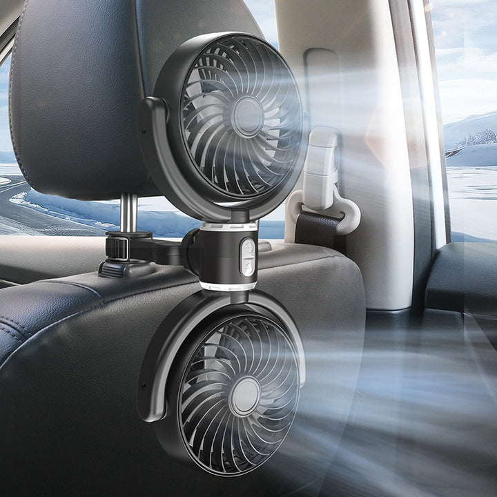 Portable Dual-Breeze Car Fan Bowlift