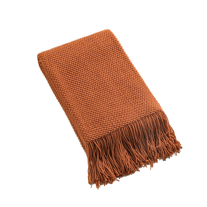 Ladies Cozy Waffle Texture Blanket Bowlift