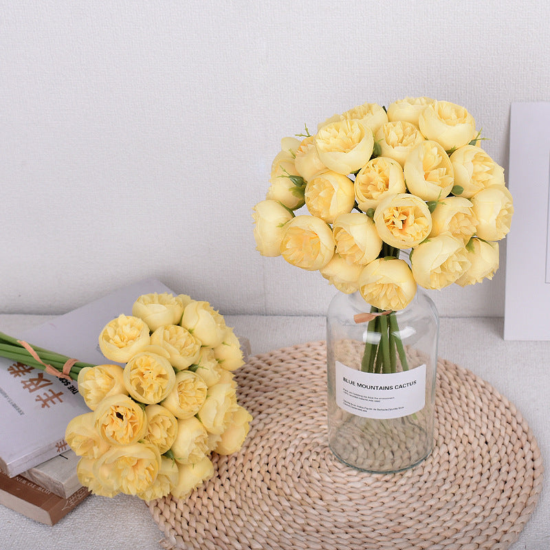 Lifelike Faux Peony Bouquet