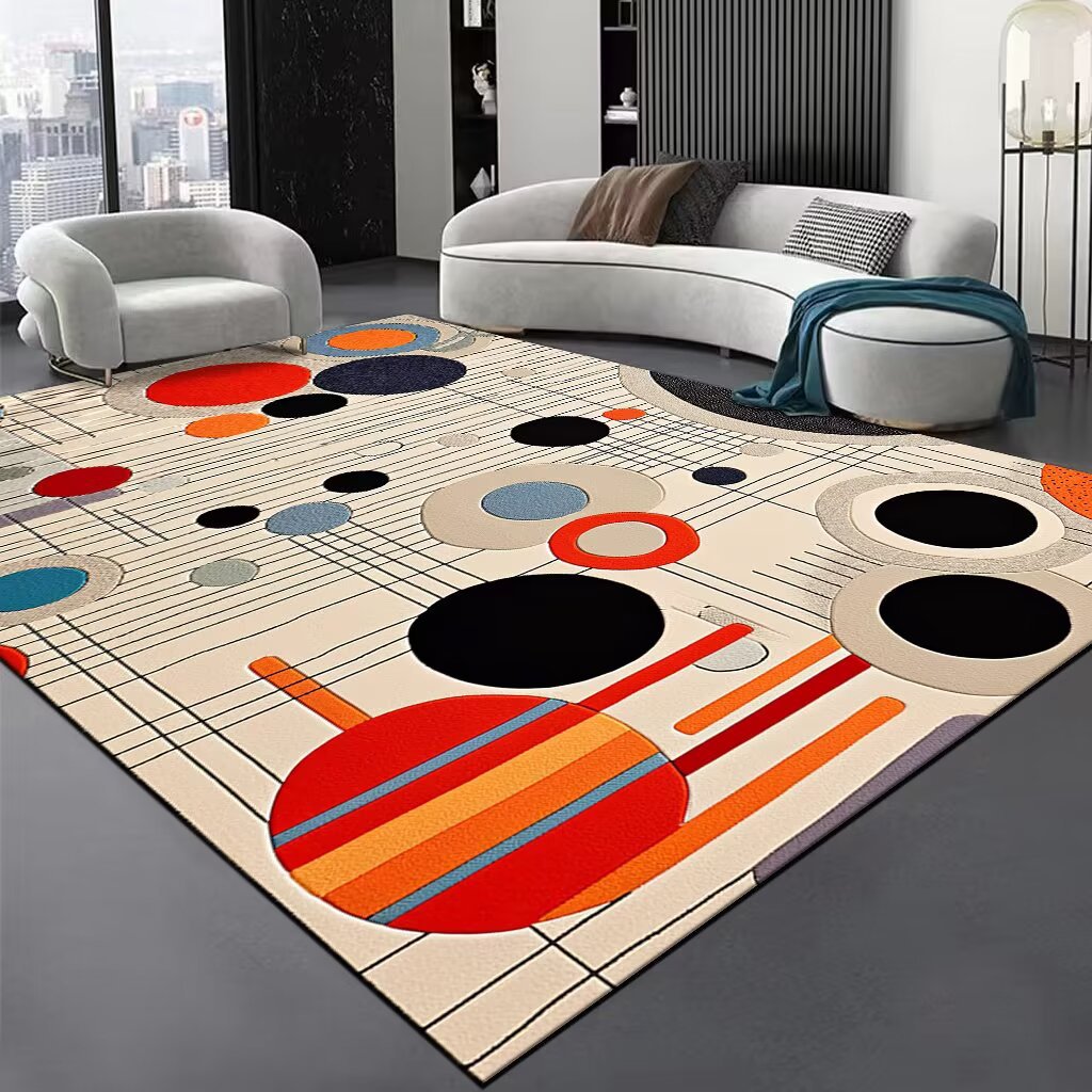 Abstract Swirl Area Rug Bowlift