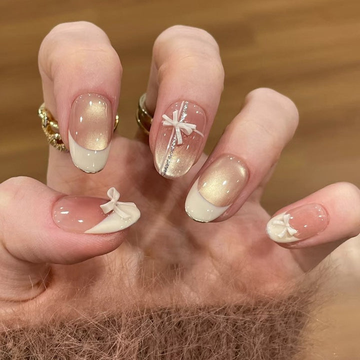 Artistic Nail Extensions with Decorative Elements Bowlift