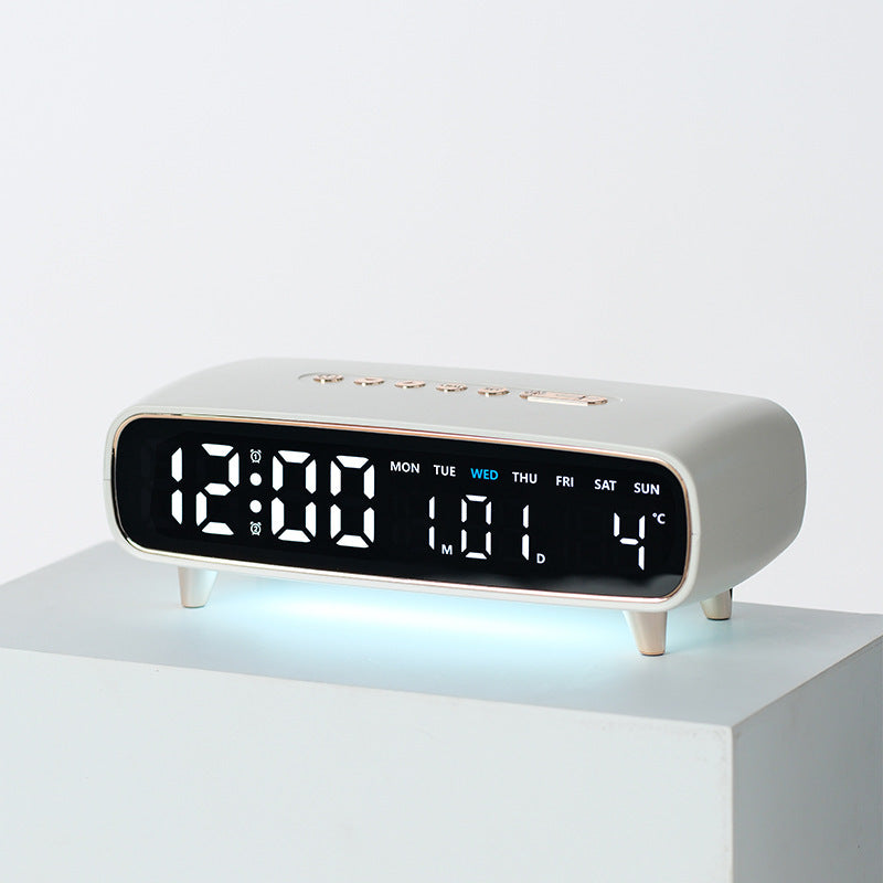 Digital radio alarm clock with temperature and date display Bowlift