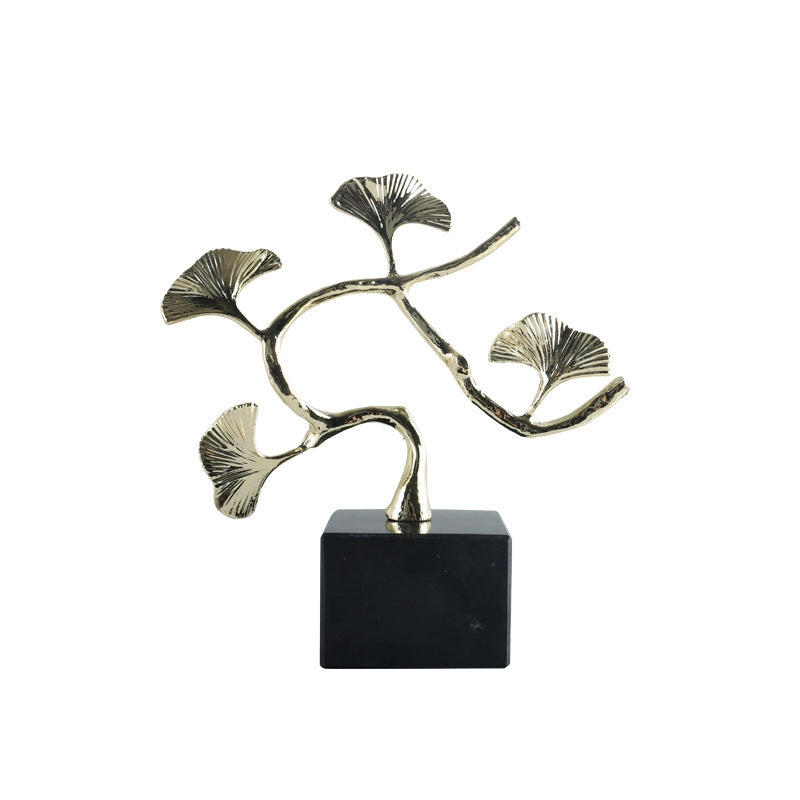Modern Abstract Metal Plant Sculpture