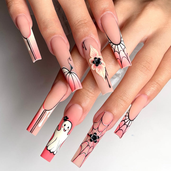 Themed Stiletto Press-On Nails Bowlift
