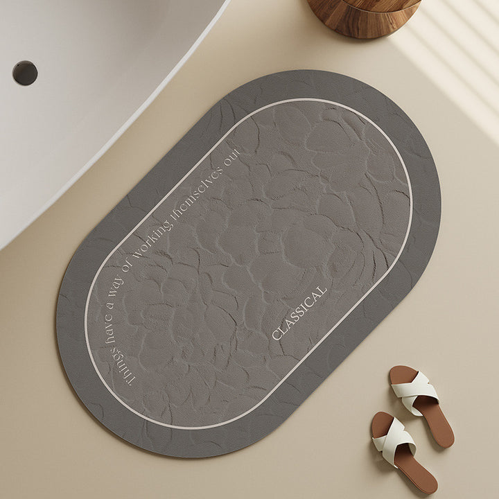 Elegant Floral Bath Mat Bowlift