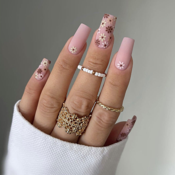 Floral Art Gel Press-On Nail Tips Bowlift