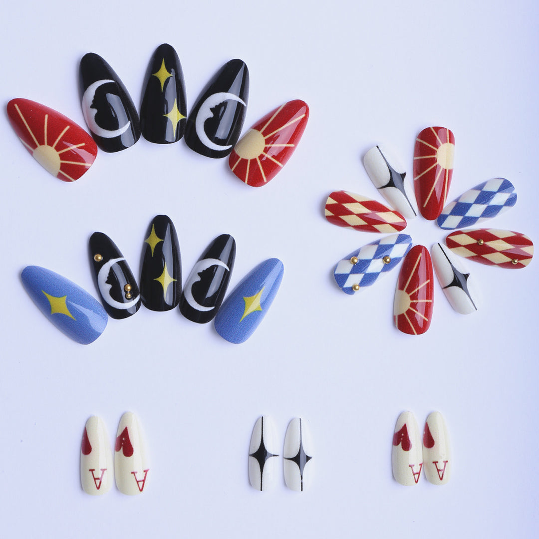 Artificial nails with Creative Design Bowlift