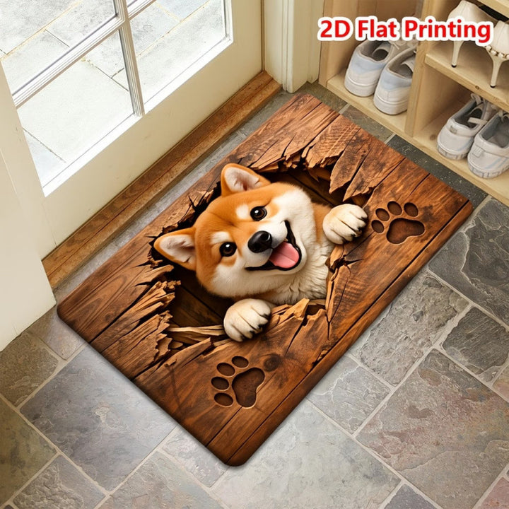 Dog-Themed Decorative Floor Mat