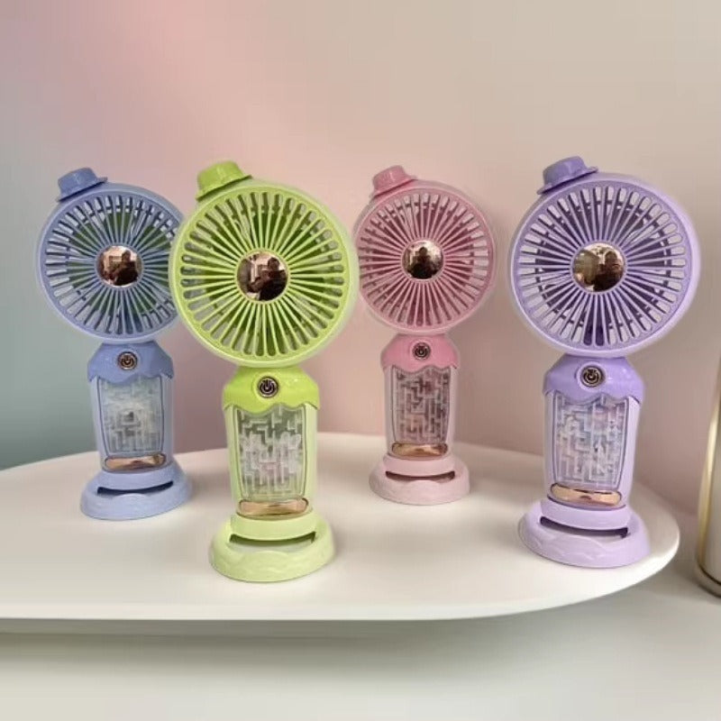 Unisex Portable Handheld Fan with Water Mist Bowlift