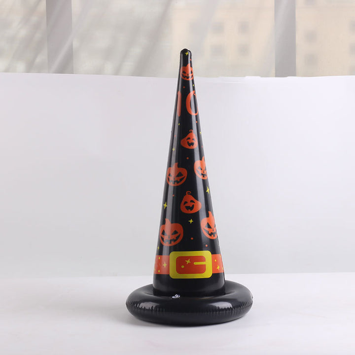 Women Inflatable Witch Hat Toy Bowlift