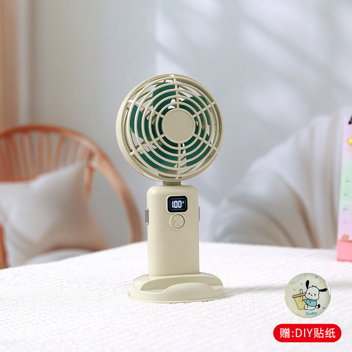 Women portable mini fan with digital speed display Bowlift