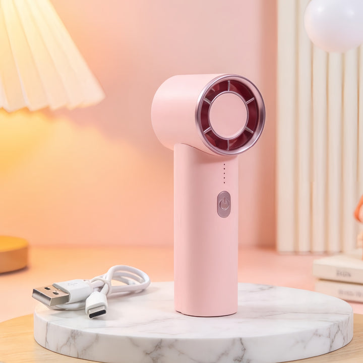 Women's portable mini fan with ergonomic design Bowlift