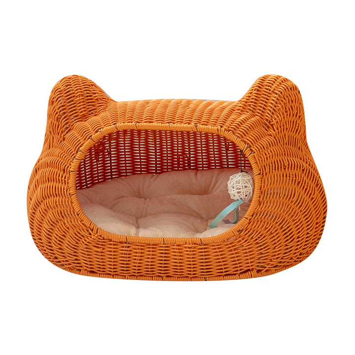 Rattan Cat Cave Bowlift