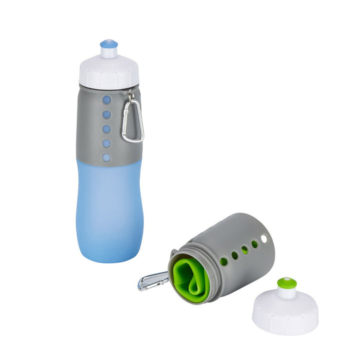Women Functional Silicone Water Bottle with Carabiner Bowlift