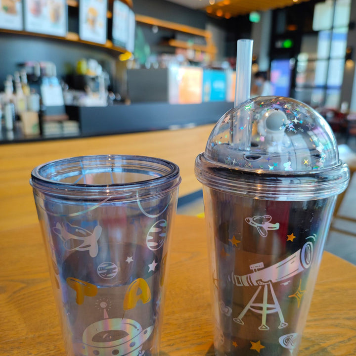 Ladies personalized drinking cups with child-friendly astronaut design Bowlift