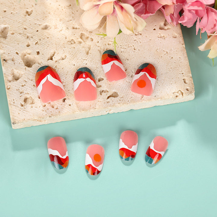 Artistic Nail Tips with Modern Gradient Color Bowlift