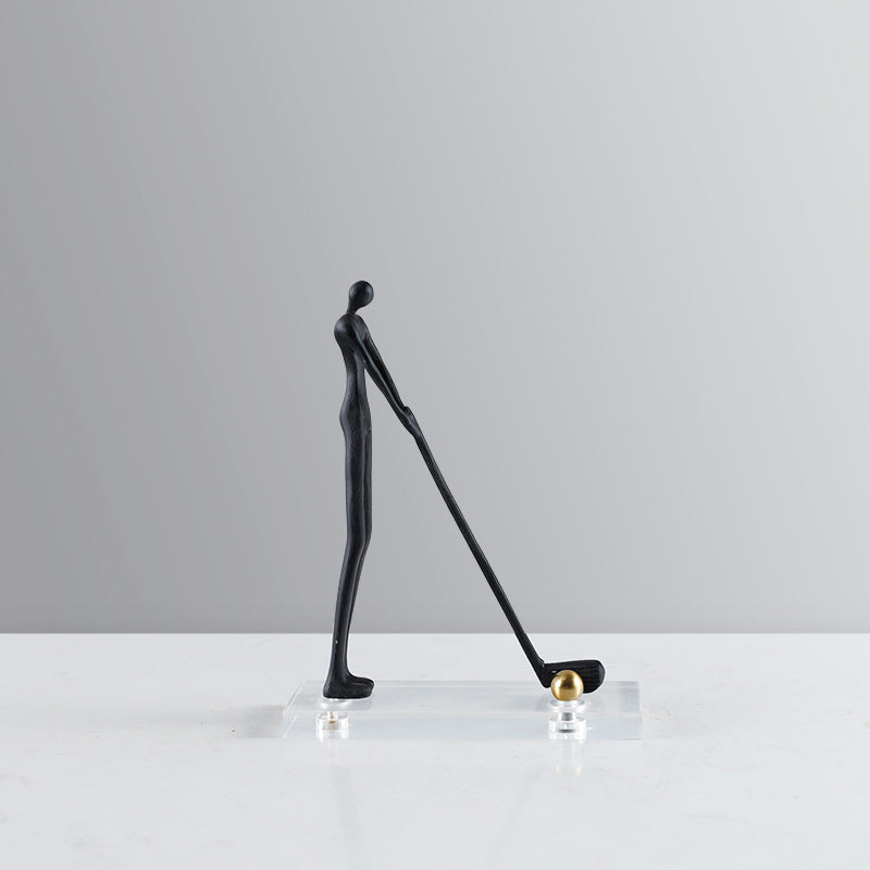 Abstract Golfer Sculpture
