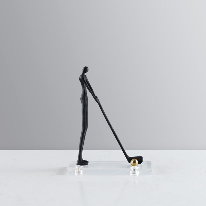 Abstract Golfer Sculpture