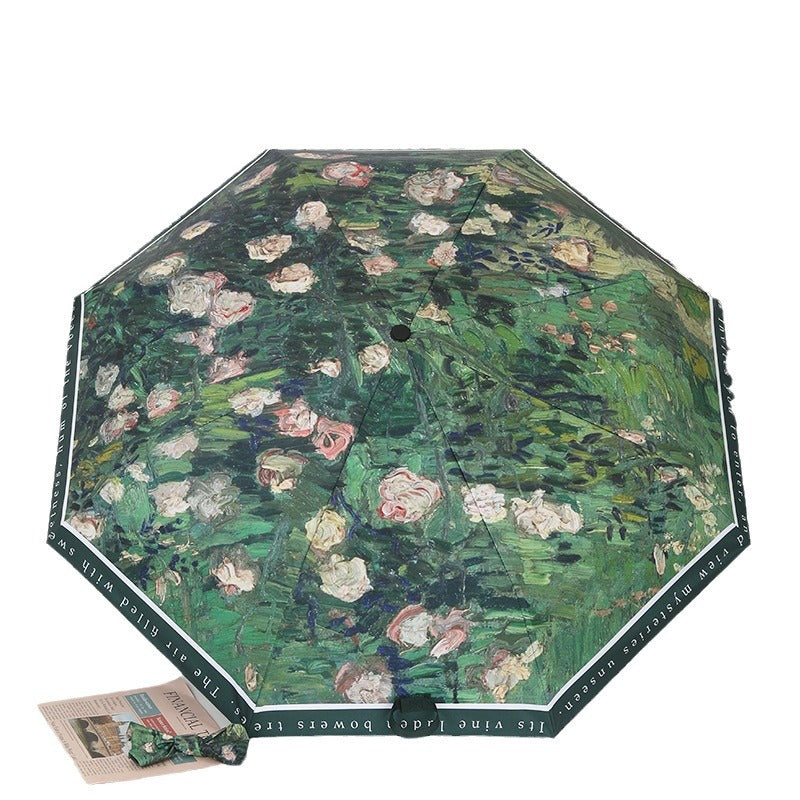 Women's elegant folding umbrella with artistic design Bowlift