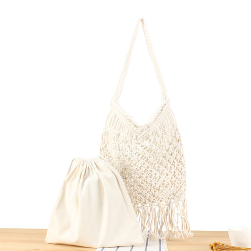 Versatile Macrame Tote Bag Bowlift