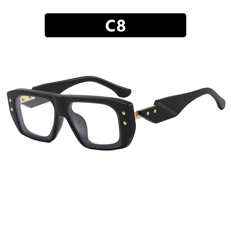 Women's fashionable square glasses with multicolored transparent frame Bowlift
