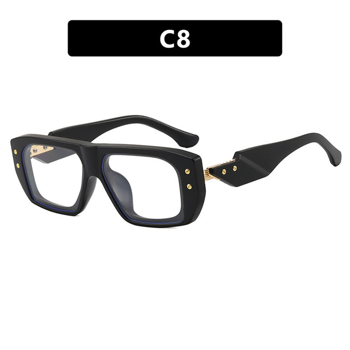 Women's fashionable square glasses with multicolored transparent frame Bowlift