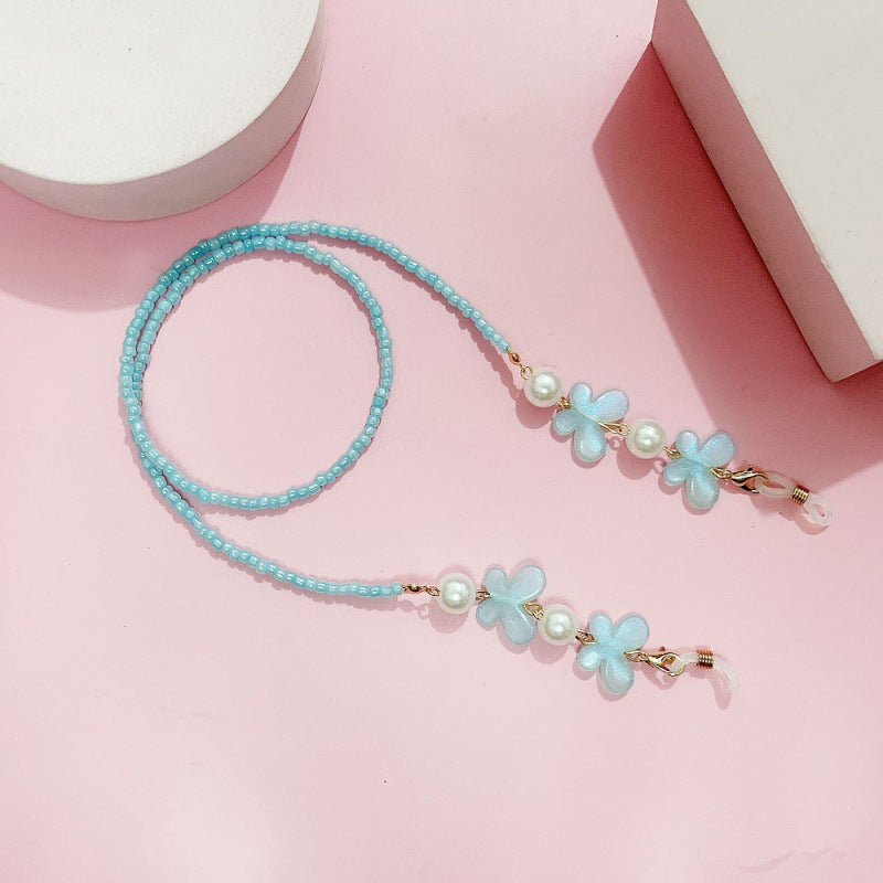 Floral Beaded Eyewear Chain Bowlift