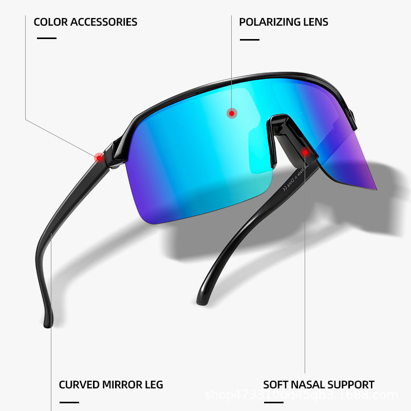 Women Sports Sunglasses with Wide Frame and Integrated UV Protection Bowlift