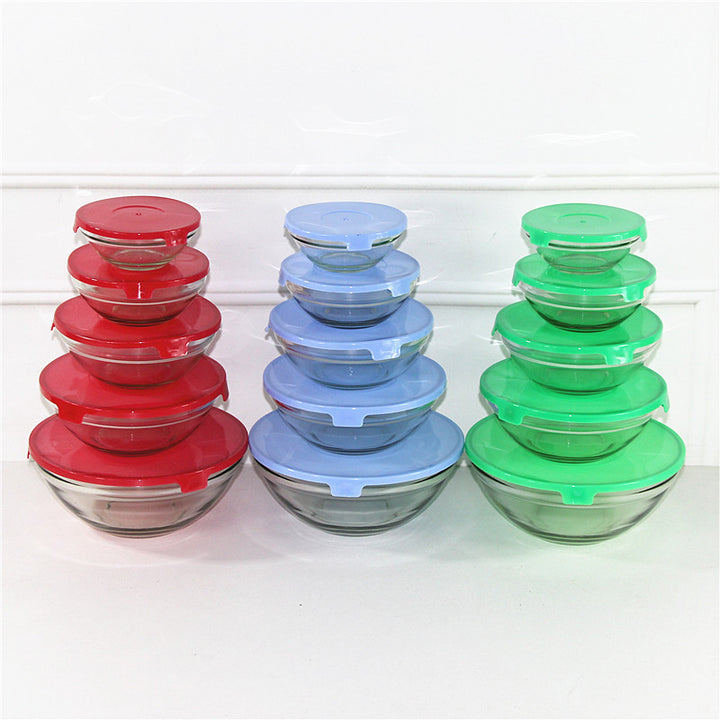 Women's set of stackable storage bowls with tight silicone lids Bowlift