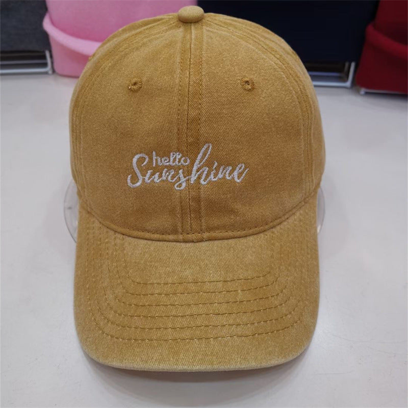 Women's Embroidered Cotton Baseball Cap Bowlift