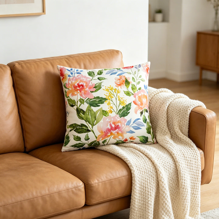 Floral Pattern Decorative Pillow