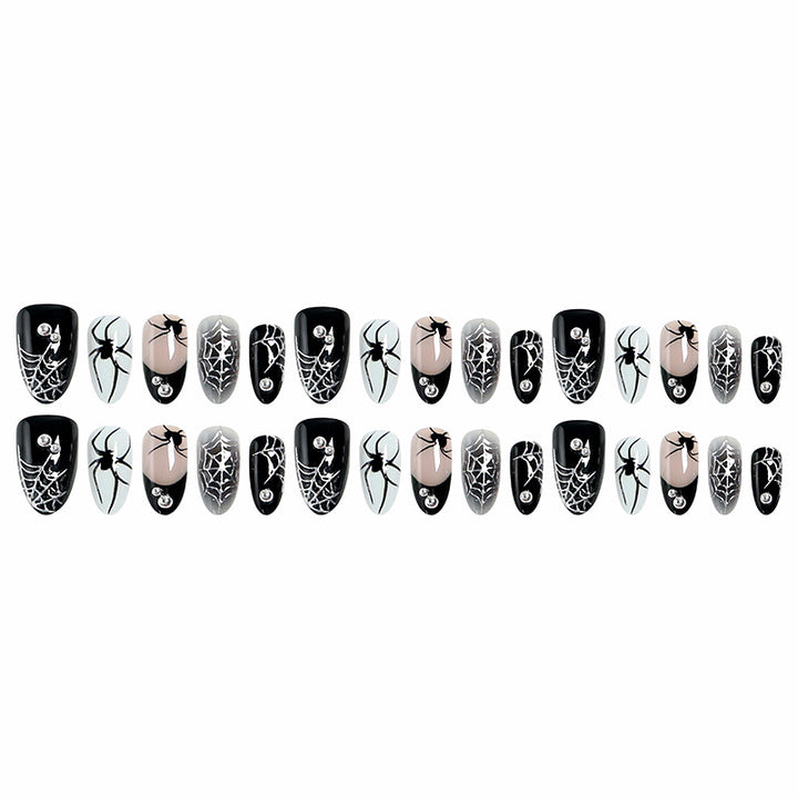 Creative nail art set with Halloween spider design Bowlift