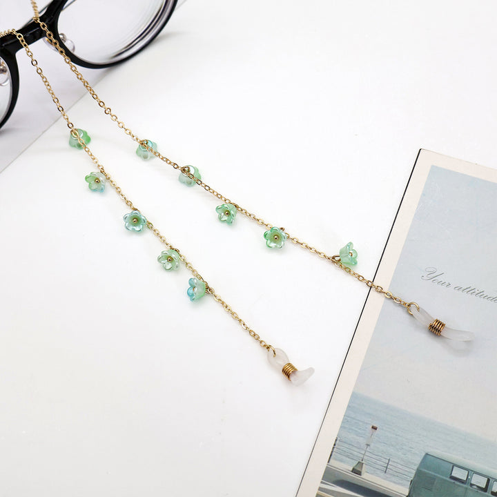 Floral Embellished Eyewear Chain Bowlift
