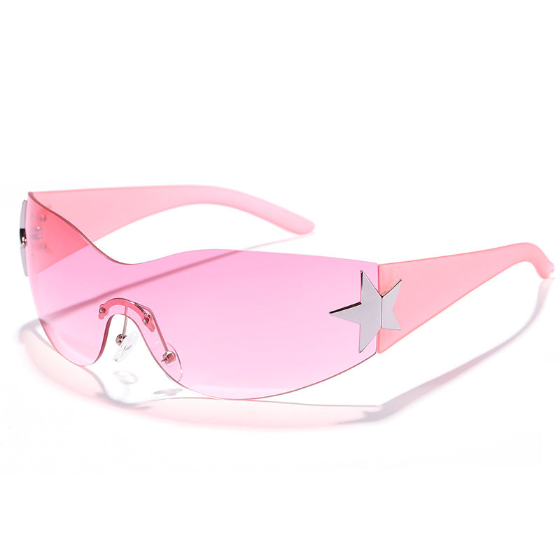 Women's futuristic design sunglasses with unique accents Bowlift