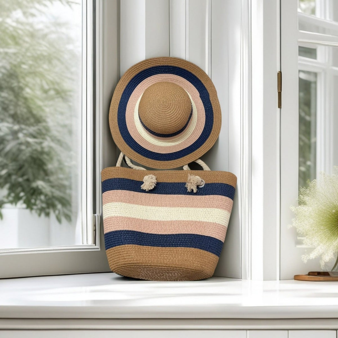 Beach bag with colorful stripes Bowlift