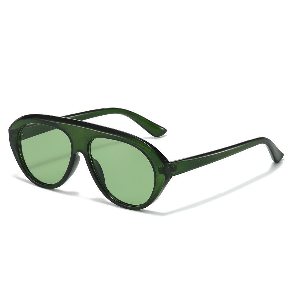 Oversized Geometric Aviator Sunglasses Bowlift