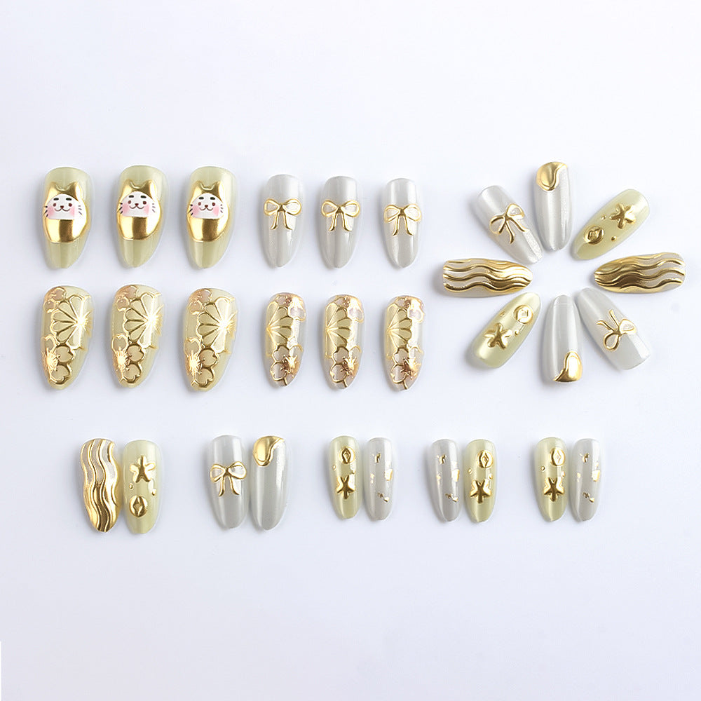 Artistic 3D Press-On Nail Art Set Bowlift