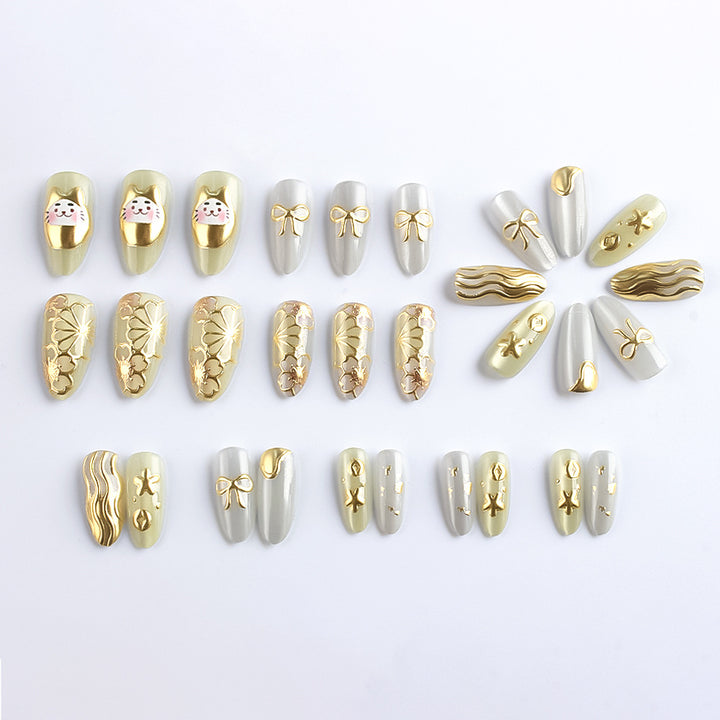 Artistic 3D Press-On Nail Art Set Bowlift