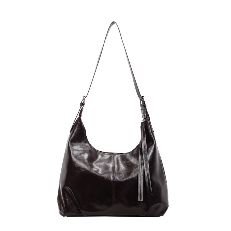 WoLuxurious Soft Leather Shoulder Bag Bowlift