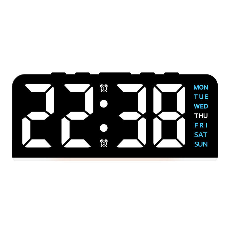 Digital alarm clock with large LED display and multifunctional display Bowlift