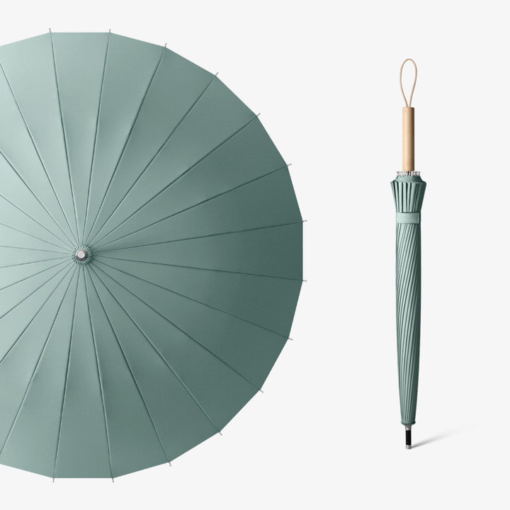 Ladies elegant folding umbrella with ergonomic wooden handle Bowlift
