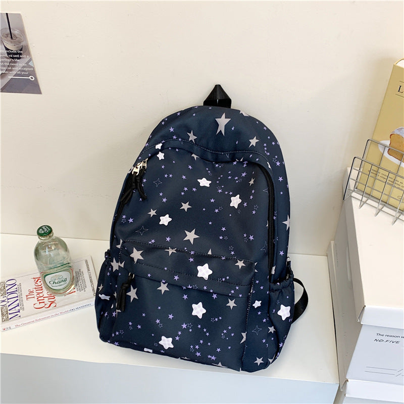 Casual Star-Patterned Backpack Bowlift