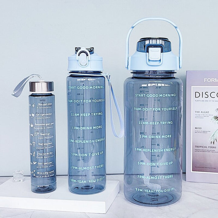 Women's Water Bottle with Motivational Print Bowlift