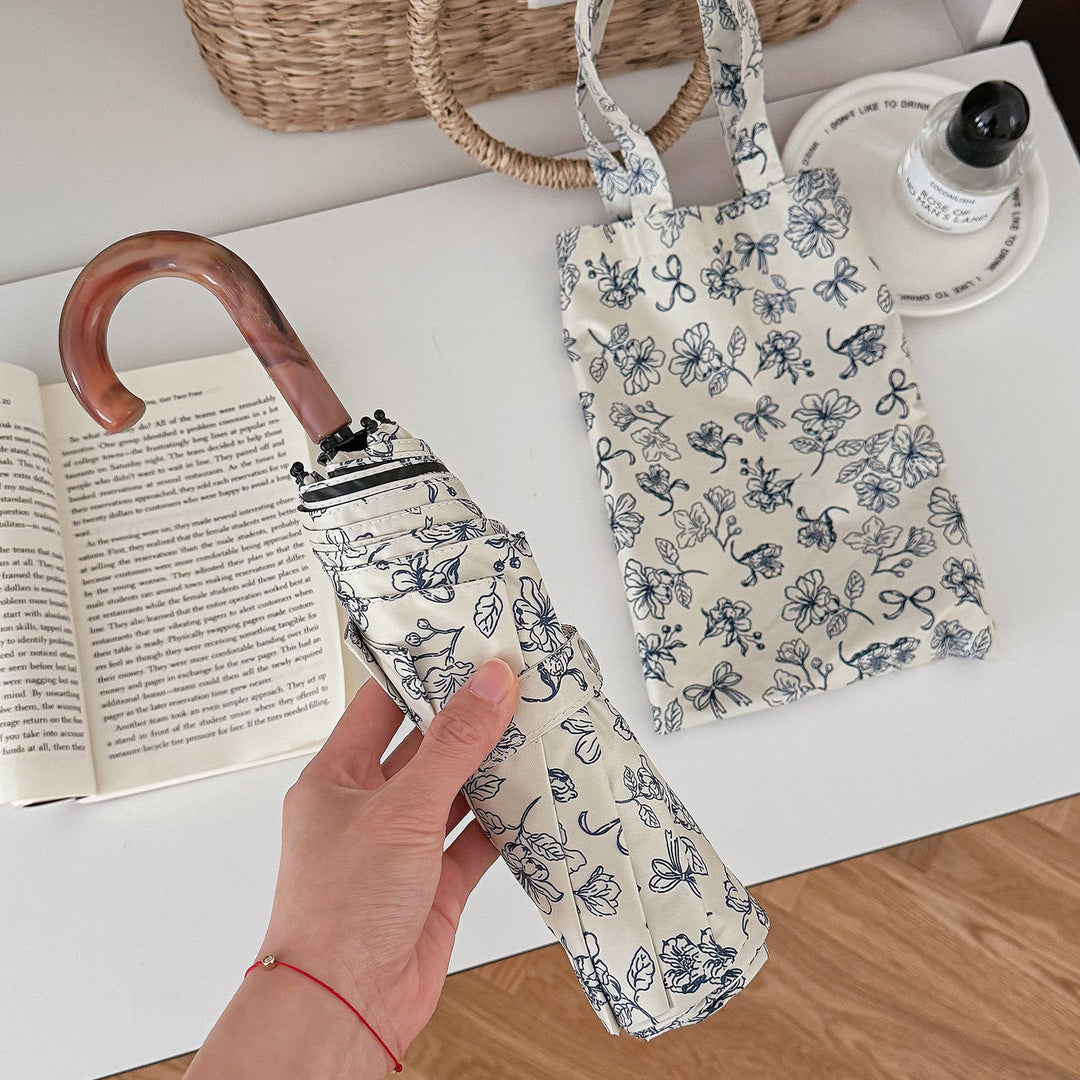 Ladies Foldable Shopping Bag with Floral Design Bowlift