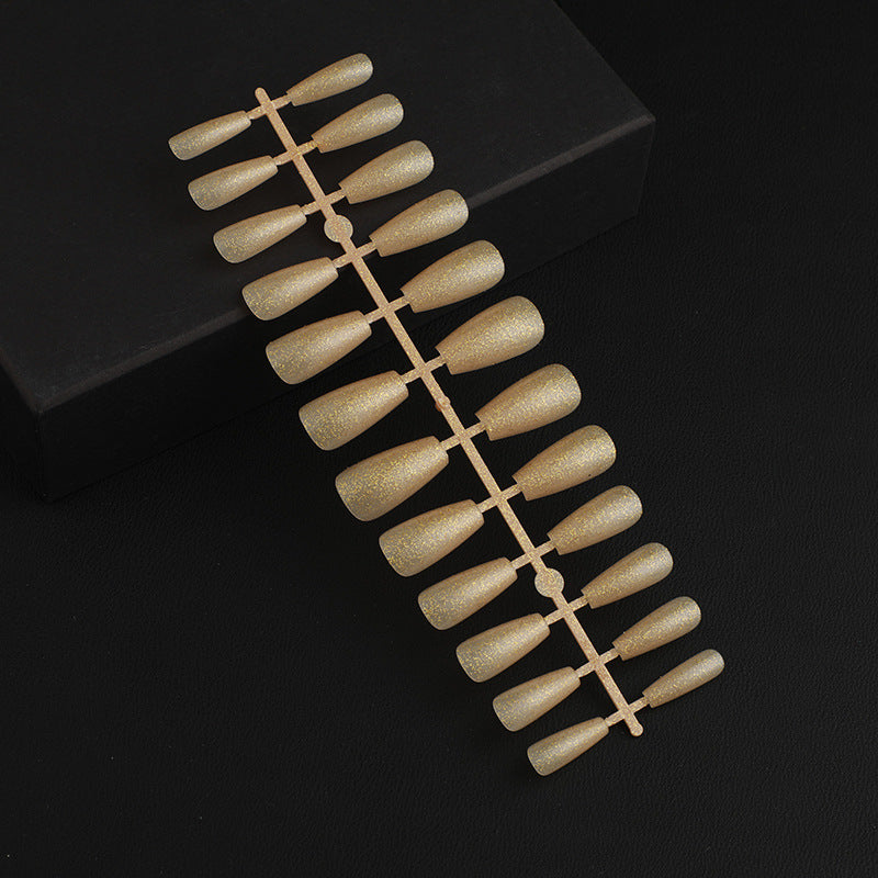 Artificial Nail Set with Elegant Glitter Effect Bowlift