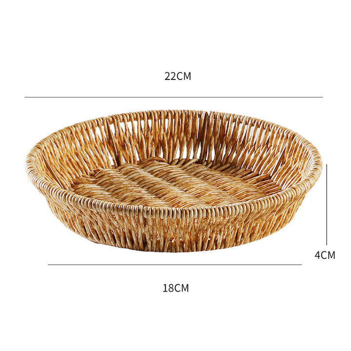 Unisex Round Bowl with Handwoven Rattan Bowlift