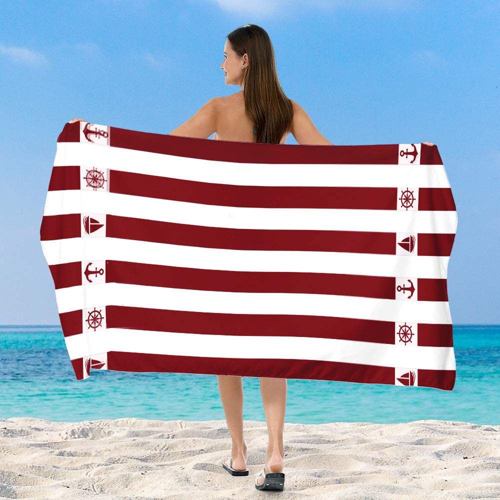 Beach towel with cheerful salamander and ice cream design Bowlift