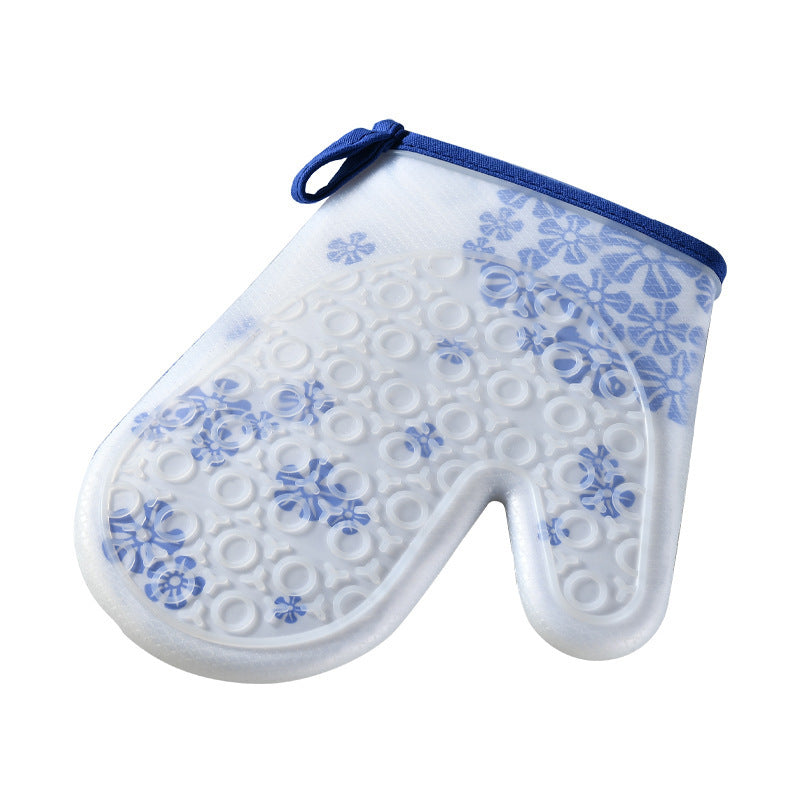 Heat-resistant silicone oven mitts with non-slip surface Bowlift