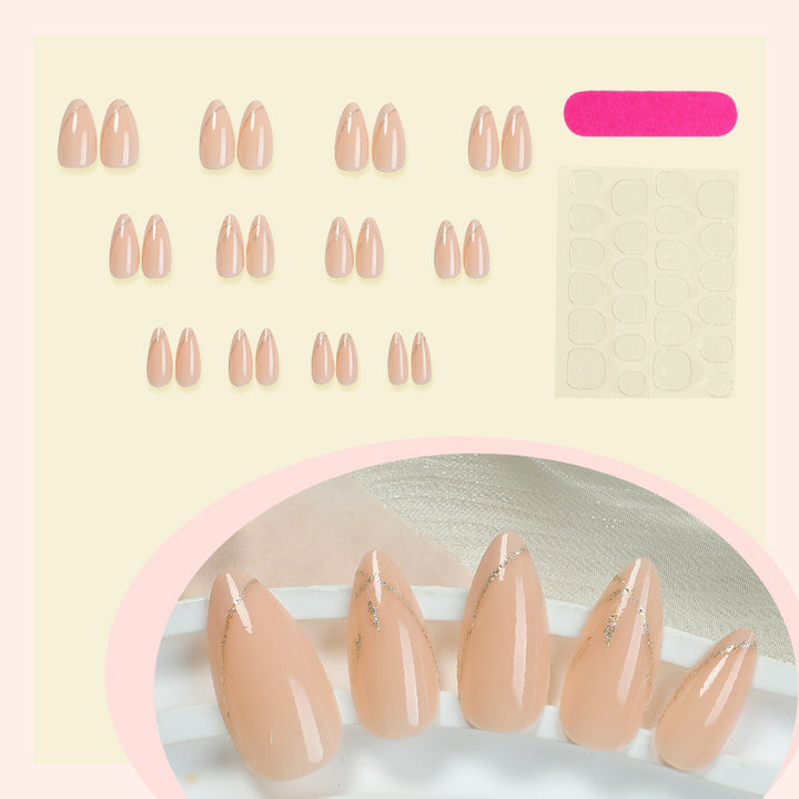 Elegant Stiletto Press-On Nail Set with Pearl Accent Designs Bowlift