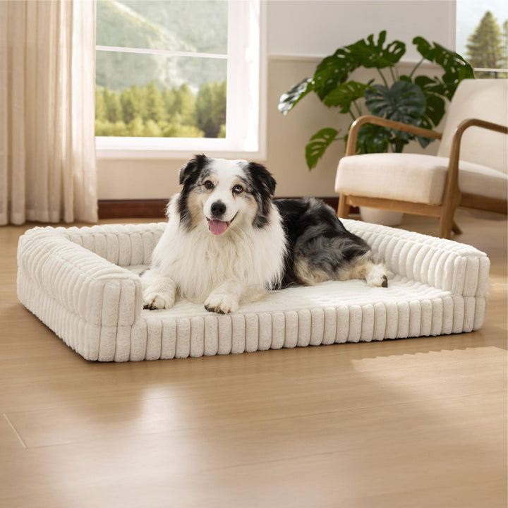 Cozy Textured  Lounge Bed  Dog Bed